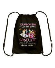Scrapbooking fills my days Drawstring Bag tile