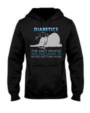 Diabetes the only people Hooded Sweatshirt tile
