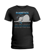 Diabetes the only people Ladies T-Shirt tile