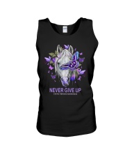 Never give up Unisex Tank tile