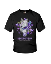 Never give up Youth T-Shirt tile