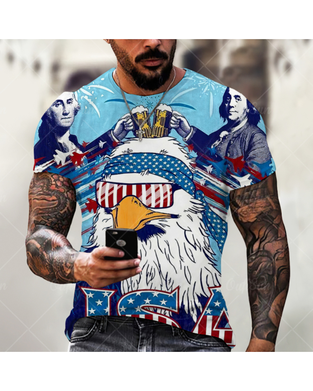 Soaring Eagle 3D Print Men's T Shirt O Neck Short Sleeve Animal Funny Graphic Streetwear Summer Loose Male Oversized template