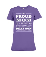I'm a Proud MOM - Deaf Son Premium Fit Ladies Tee thumbnail