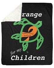 I wear Orange for my Children Sherpa Fleece Blanket - 50" x 60" thumbnail