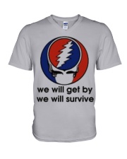 We Will Get By We Will Survive V-Neck T-Shirt thumbnail