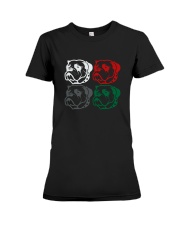 Artistic Bulldog Design Premium Fit Ladies Tee front