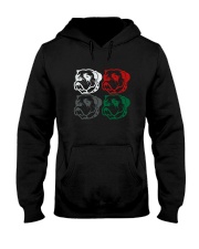 Artistic Bulldog Design Hooded Sweatshirt thumbnail