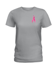 Breast Cancer Horse Fight 2 Sides Ladies T-Shirt thumbnail