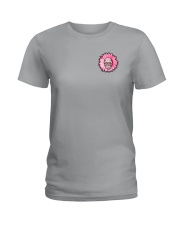 Breast Cancer Sugar Skull Ladies T-Shirt thumbnail