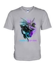 Suicide Prevention - Choose To Keep Going V-Neck T-Shirt thumbnail
