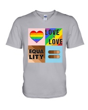 LGBT - Love Is Love - Equality V-Neck T-Shirt thumbnail