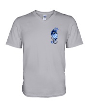 Police Rose v2 2 Sides V-Neck T-Shirt thumbnail
