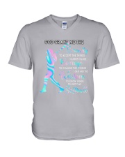 Softball God Grant Me The Senerity V-Neck T-Shirt tile