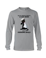 Cat And Chef - Never Underestimate A Cat Mom Long Sleeve Tee thumbnail