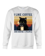 Coffee Cat - I Like Coffee And Maybe 3 People Crewneck Sweatshirt tile