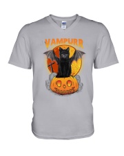 Cat - Vampurr V-Neck T-Shirt thumbnail
