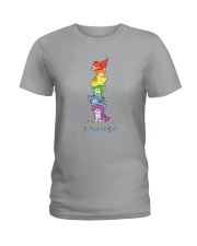 LGBT Cat Happy Purride Ladies T-Shirt tile