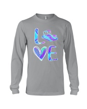 Pontoon Boat Love Purple Texture Long Sleeve Tee thumbnail