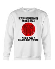 Coast Guard Veteran Never Underestimate Crewneck Sweatshirt tile