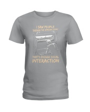 Skeleton Enough Social Interaction Ladies T-Shirt thumbnail