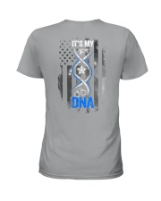Back The Blue Its My DNA 2 Sides Ladies T-Shirt tile