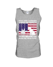 Dogs And Cannabis Make Me Happy Unisex Tank thumbnail