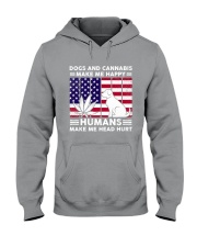 Dogs And Cannabis Make Me Happy Hooded Sweatshirt thumbnail
