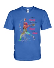 Softball Beauty In Street V-Neck T-Shirt thumbnail