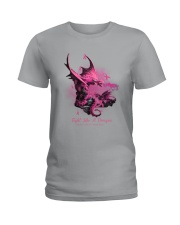 Breast Cancer - Fight Like A Dragon Ladies T-Shirt thumbnail