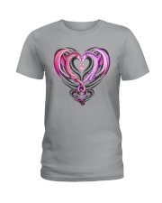 Dragon Breast Cancer Ladies T-Shirt thumbnail