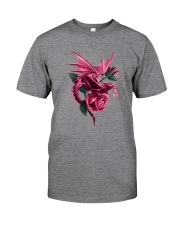 Breast Cancer Dragon Rose Classic T-Shirt tile