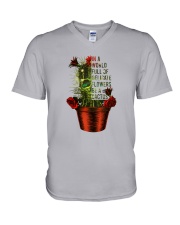 Skull Cactus V-Neck T-Shirt thumbnail
