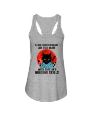 Cat And Nurse - Never Underestimate An Old Man Ladies Flowy Tank tile
