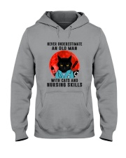 Cat And Nurse - Never Underestimate An Old Man Hooded Sweatshirt tile
