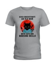 Cat And Nurse - Never Underestimate An Old Man Ladies T-Shirt tile
