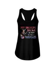 Mermaid My Broom Broke Ladies Flowy Tank tile