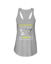 Softball And Dog Ladies Flowy Tank thumbnail