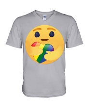 Lgbt Emoji V-Neck T-Shirt thumbnail