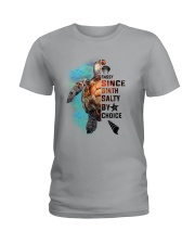 Turtle - Sassy Since Birth - Salty By Choice Ladies T-Shirt thumbnail