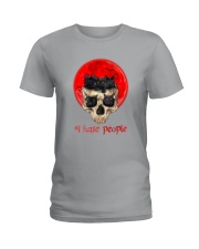 Black Cat I Hate People Ladies T-Shirt tile