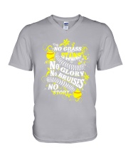 Softball No Glass Stains V-Neck T-Shirt thumbnail