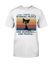 Cat - I Hate Morning People Classic T-Shirt front