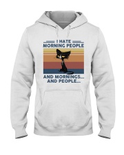 Cat - I Hate Morning People Hooded Sweatshirt tile