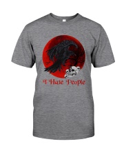Skull - Raven I Hate People Classic T-Shirt tile