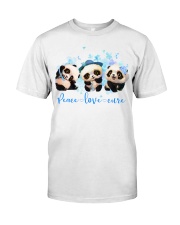 Diabetes Panda - Peace Love Cure Classic T-Shirt front