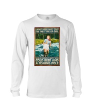 fishing girl need beer and fishing pt phn nna Long Sleeve Tee tile