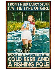 fishing girl need beer and fishing pt phn nna Vertical Poster tile