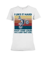 i like it hard fast and loud Premium Fit Ladies Tee tile