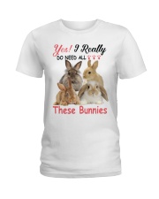 yes bunnies Ladies T-Shirt tile