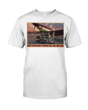 female pilot biker easily distracted by mttn DVH Classic T-Shirt tile